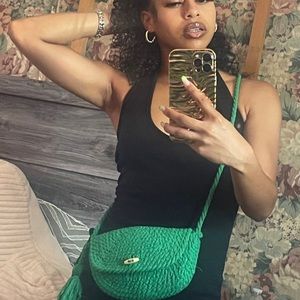 Green Knitted Purse